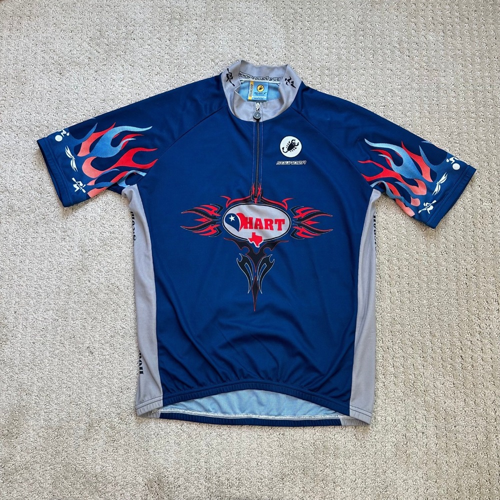 Squadra Cycling Jersey Men's XL‎ Houston Texas Adventure Racing Raglan 1/4 Zip